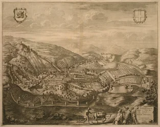 Kart over Serravalle, fra «Les Villes de Venetie», 1704, utgitt av Pierre Mortier i Amsterdam